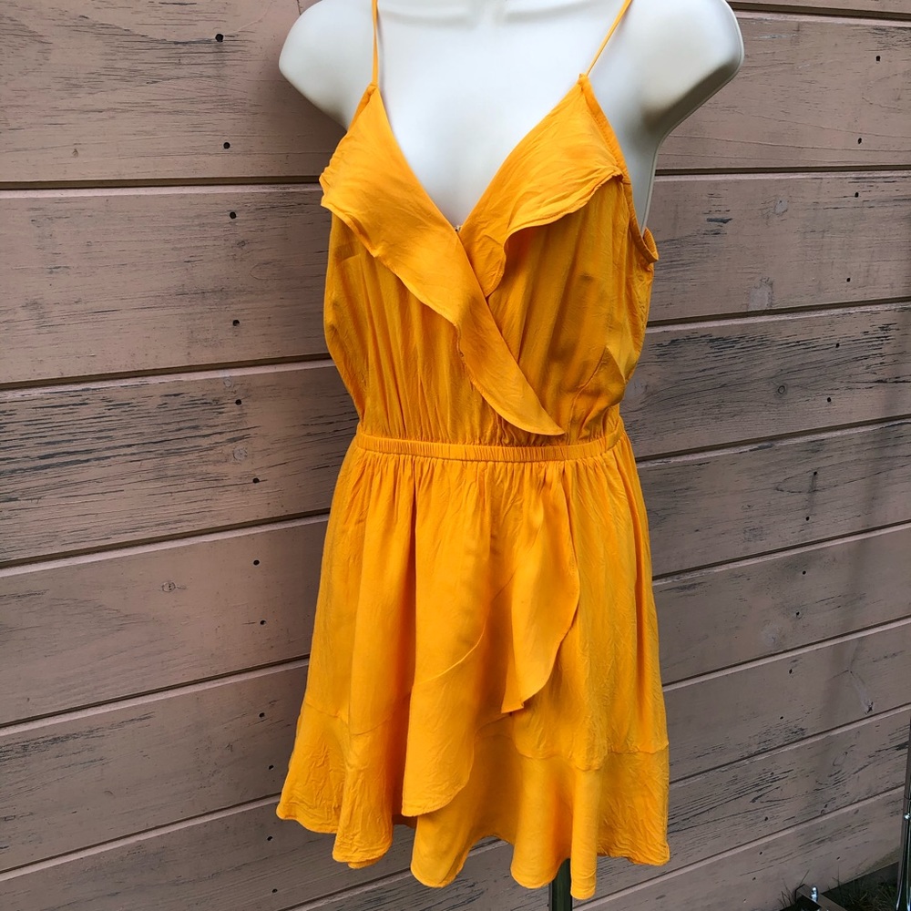 Express Bright Orange Sun Dress Small